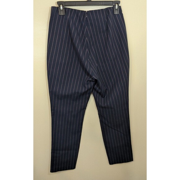 Rag & Bone Women's Simone Pant Navy Striped Cropped High Rise Business Casual 8 - Picture 3 of 15